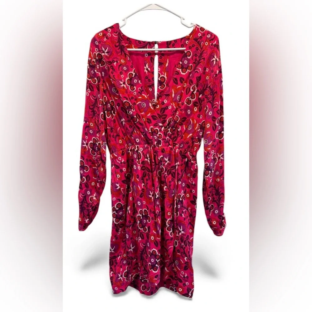 Anthropologie Pink Floral Mini Dress - Picture 4 of 8